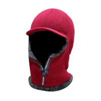 SaneShoppe - New Men Winter Warm Wool Hat Outdoor Ear Protection Hats Warm Thick Bicycle Knitted Capd Scarf Windproof Visors Cap