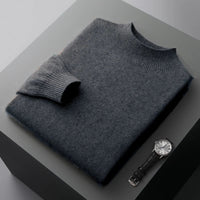 SaneShoppe - New Men's Fashion Casual Wool Sweater Warm Autumn And Winter Semi - High Neck Knitted Bottoming Shirt