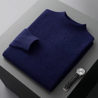 SaneShoppe - New Men's Fashion Casual Wool Sweater Warm Autumn And Winter Semi - High Neck Knitted Bottoming Shirt