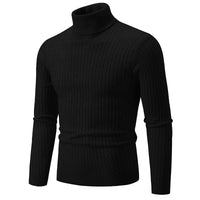 SaneShoppe - New Men's High Neck Sweater Solid Color Pullover Knitted Warm Casual Turtleneck Sweatwear Woolen Mens Winter Outdoor Tops