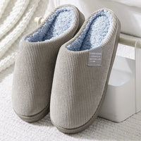 SaneShoppe - NEW Women's Men's Casual Thick Soft Bottom Home Slippers Household Plush Slippers Anti - slip Thermal Slippers Indoor Winter Flats