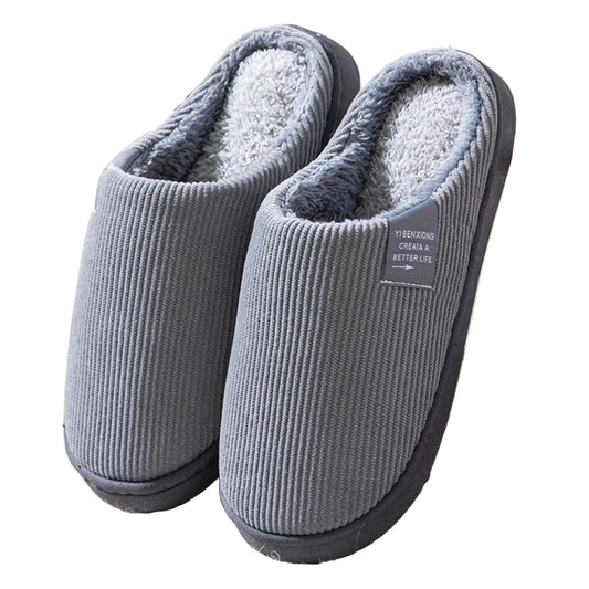 SaneShoppe - NEW Women's Men's Casual Thick Soft Bottom Home Slippers Household Plush Slippers Anti - slip Thermal Slippers Indoor Winter Flats