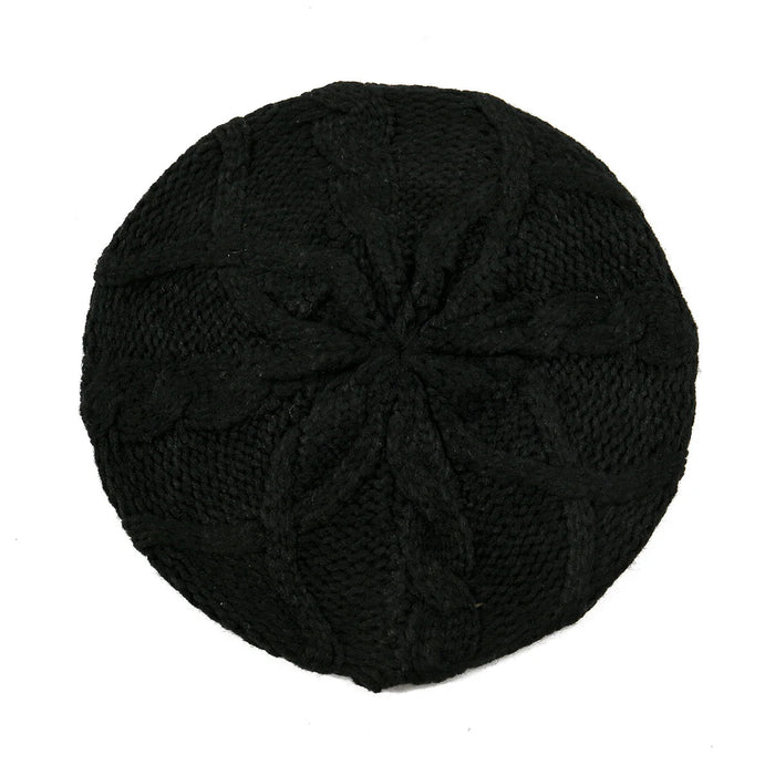 SaneShoppe - New Women's Plain Color Knit Beret Hat Ladies French Artist Beret Hats Spring Casual Thin Acrylic Berets for Women Beanie