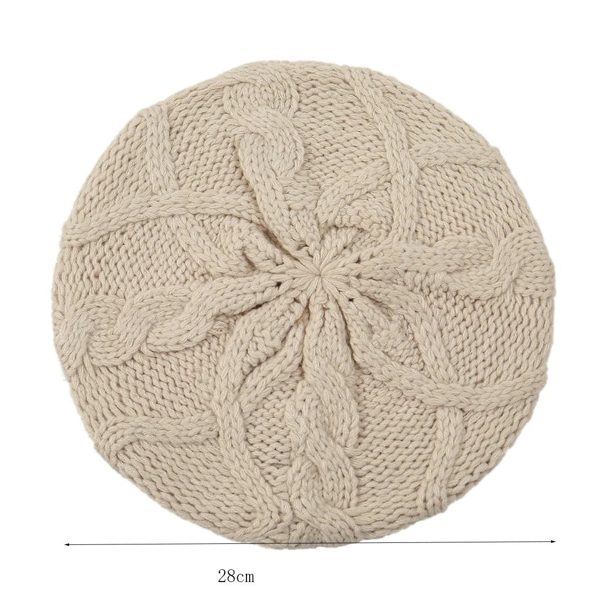 SaneShoppe - New Women's Plain Color Knit Beret Hat Ladies French Artist Beret Hats Spring Casual Thin Acrylic Berets for Women Beanie