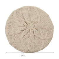 SaneShoppe - New Women's Plain Color Knit Beret Hat Ladies French Artist Beret Hats Spring Casual Thin Acrylic Berets for Women Beanie