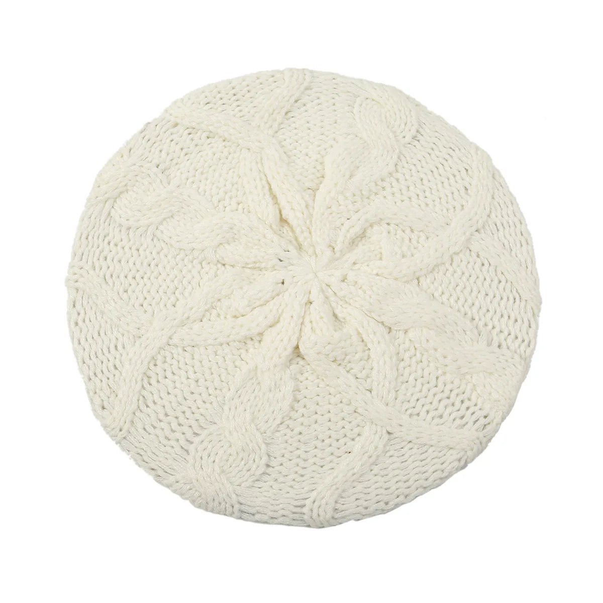 SaneShoppe - New Women's Plain Color Knit Beret Hat Ladies French Artist Beret Hats Spring Casual Thin Acrylic Berets for Women Beanie