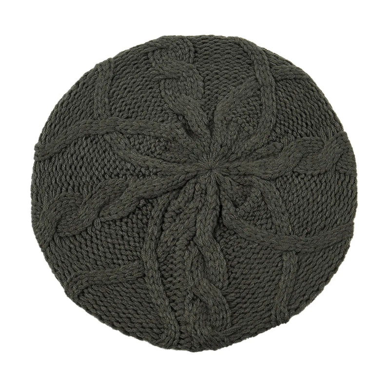 SaneShoppe - New Women's Plain Color Knit Beret Hat Ladies French Artist Beret Hats Spring Casual Thin Acrylic Berets for Women Beanie