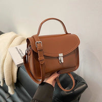 SaneShoppe - New Women's Unique Design Handbag - Lock Detail, 3 - Way Carry Handheld/Shoulder/Crossbody, Fashionable & Versatile Bags for Women