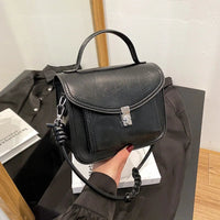 SaneShoppe - New Women's Unique Design Handbag - Lock Detail, 3 - Way Carry Handheld/Shoulder/Crossbody, Fashionable & Versatile Bags for Women