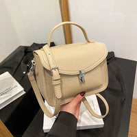SaneShoppe - New Women's Unique Design Handbag - Lock Detail, 3 - Way Carry Handheld/Shoulder/Crossbody, Fashionable & Versatile Bags for Women