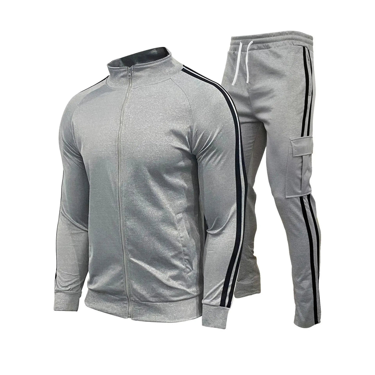SaneShoppe - Official website new men's cardigan sportswear youth sportswear slim - fit running two - piece daily fashion men's wear