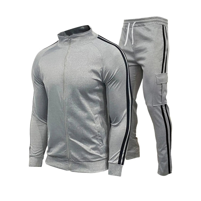 SaneShoppe - Official website new men's cardigan sportswear youth sportswear slim - fit running two - piece daily fashion men's wear