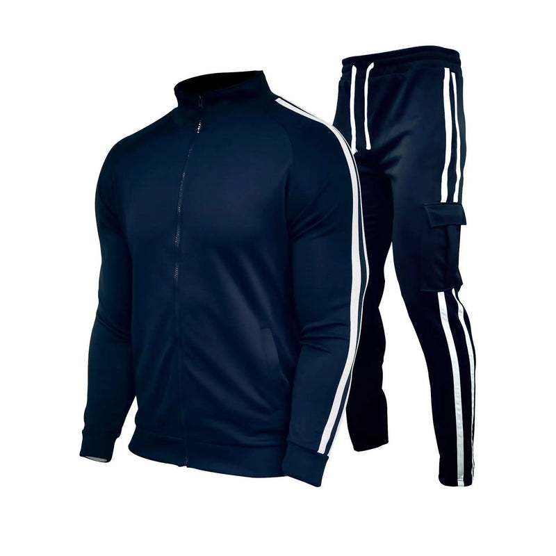 SaneShoppe - Official website new men's cardigan sportswear youth sportswear slim - fit running two - piece daily fashion men's wear
