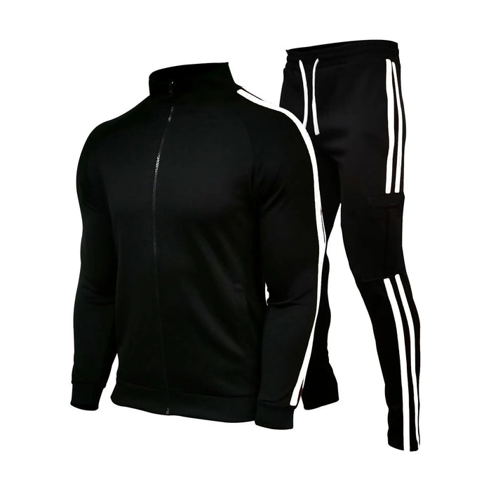 SaneShoppe - Official website new men's cardigan sportswear youth sportswear slim - fit running two - piece daily fashion men's wear