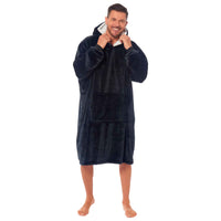 SaneShoppe - Oversized Men's Hooded Blanket Sweatshirt with Sherpa Lining Plush Wearable Hoodie for Lounging Camping One Size Fits All by Daisy Dreamer