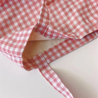 SaneShoppe - Portable Women's Bento Handbags Simple Plaid Ladies Small Tote Purse Shoulder Bags Retro Female Cloth Reusable Shopping Bag