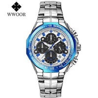 SaneShoppe-WWOOR Golden Chronograph Men's Luxury Wristwatch - New Model 2021