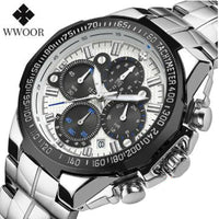 SaneShoppe-WWOOR Golden Chronograph Men's Luxury Wristwatch - New Model 2021