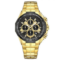 SaneShoppe-WWOOR Golden Chronograph Men's Luxury Wristwatch - New Model 2021