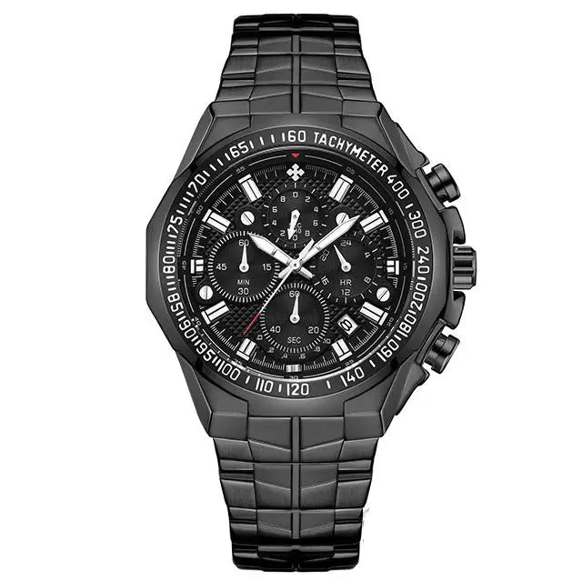 SaneShoppe-WWOOR Golden Chronograph Men's Luxury Wristwatch - New Model 2021