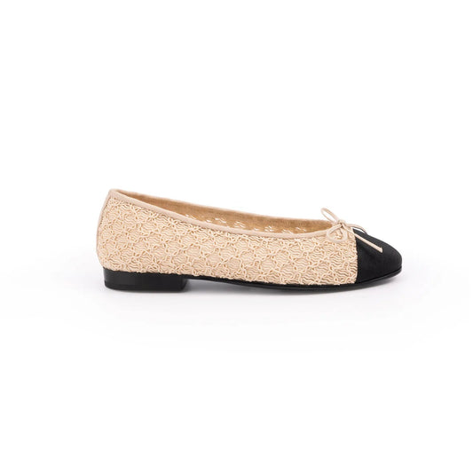 SaneShoppe-Grape Ma Patchwork Sheepskin Ballet Flats Women's Low Cut Shoes