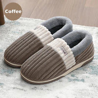 SaneShoppe - Shevalues Women's Fuzzy House Slippers Winter Warm Plush Indoor Non - slip Bedroom Slides Men Soft Comfort Fur Fluffy Cotton Shoes
