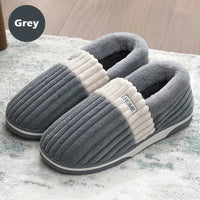 SaneShoppe - Shevalues Women's Fuzzy House Slippers Winter Warm Plush Indoor Non - slip Bedroom Slides Men Soft Comfort Fur Fluffy Cotton Shoes