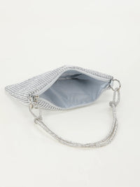 SaneShoppe - Shiny rhinestone woman handbags underarm crescent evening bag suitable for weddings, parties, and gatherings