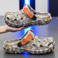 SaneShoppe - Shoes Men's Clogs Slippers Sandals 46 47 Male Garden Shoes Flat Camouflage Sandals Male Big Size Outdoor Flip Flops Home Clogs