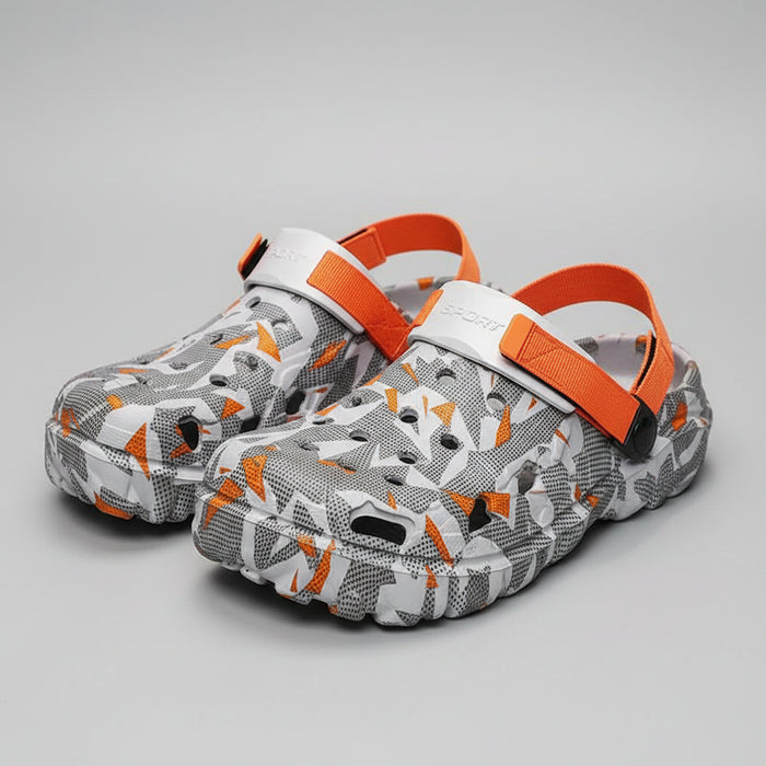 SaneShoppe - Shoes Men's Clogs Slippers Sandals 46 47 Male Garden Shoes Flat Camouflage Sandals Male Big Size Outdoor Flip Flops Home Clogs