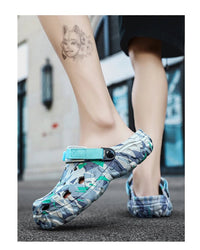 SaneShoppe - Shoes Men's Clogs Slippers Sandals 46 47 Male Garden Shoes Flat Camouflage Sandals Male Big Size Outdoor Flip Flops Home Clogs