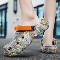 SaneShoppe - Shoes Men's Clogs Slippers Sandals 46 47 Male Garden Shoes Flat Camouflage Sandals Male Big Size Outdoor Flip Flops Home Clogs