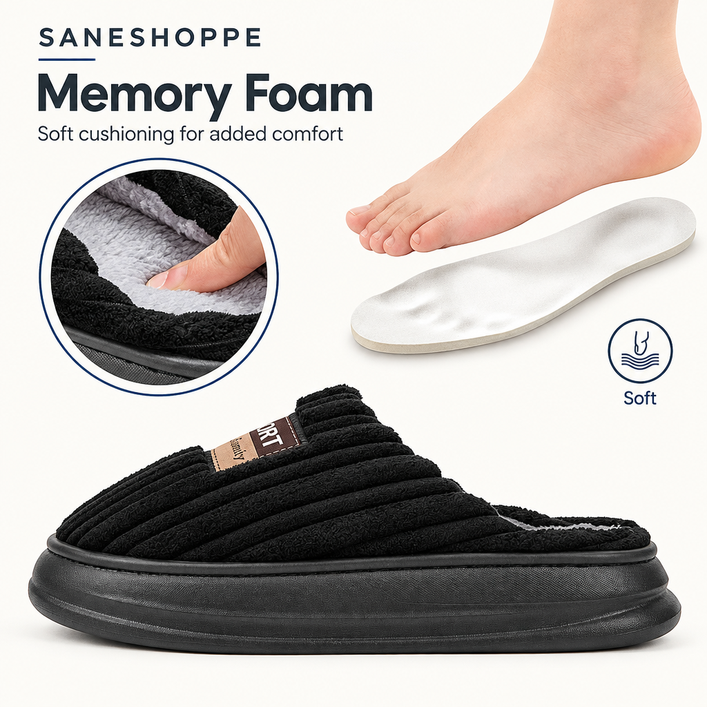 Experience Ultimate Comfort with Men's Winter Suede Slippers
