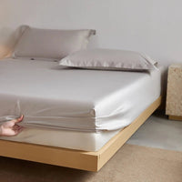 SaneShoppe-Luxury Organic Egyptian Cotton Fitted Sheet - Double Queen Size