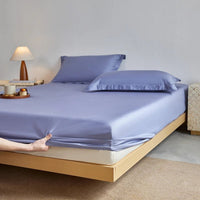 SaneShoppe-Luxury Organic Egyptian Cotton Fitted Sheet - Double Queen Size