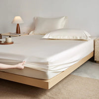 SaneShoppe-Luxury Organic Egyptian Cotton Fitted Sheet - Double Queen Size