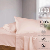 SaneShoppe - Soft Bed Sheet Set 100% Egyptian Cotton Bedding Set 1000TC 4/6pcs Bed Sheets Set Luxury Soft Fitted Sheet Bedsheet Pillowcase