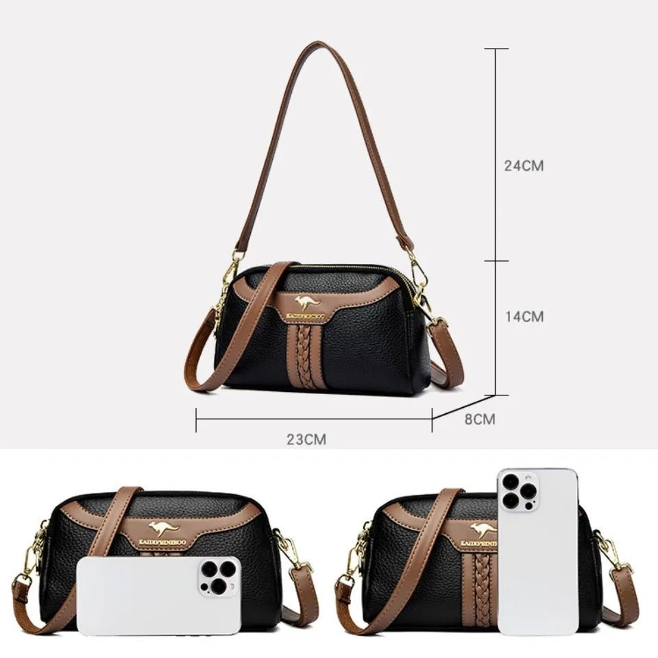 SaneShoppe - Soft Leather Luxury Handbags Women Bags Designer Shoulder Crossbody Bags for Women Top Quality Purses Wallet Bags Sac A Main Hot