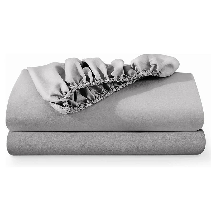 SaneShoppe-Luxury Egyptian Cotton Fitted Bed Sheet 400TC Mattress Cover with Elastic Bands