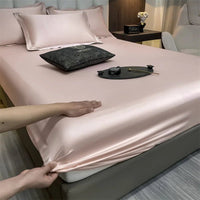 SaneShoppe-Luxury Egyptian Cotton Fitted Bed Sheet 400TC Mattress Cover with Elastic Bands