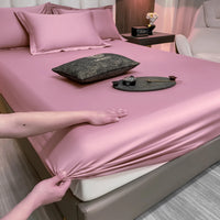 SaneShoppe-Luxury Egyptian Cotton Fitted Bed Sheet 400TC Mattress Cover with Elastic Bands