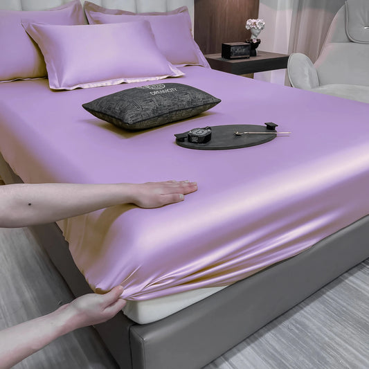 SaneShoppe-Luxury Egyptian Cotton Fitted Bed Sheet 400TC Mattress Cover with Elastic Bands