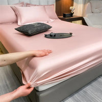 SaneShoppe-Luxury Egyptian Cotton Fitted Bed Sheet 400TC Mattress Cover with Elastic Bands