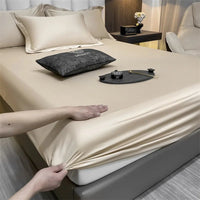 SaneShoppe-Luxury Egyptian Cotton Fitted Bed Sheet 400TC Mattress Cover with Elastic Bands