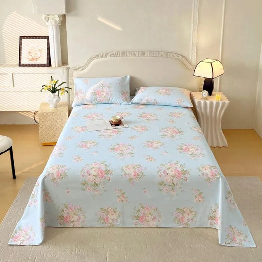 SaneShoppe-New Spring and Summer Simple Printing Bed Sheet Set
