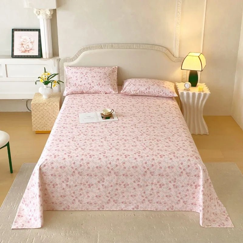 SaneShoppe-New Spring and Summer Simple Printing Bed Sheet Set