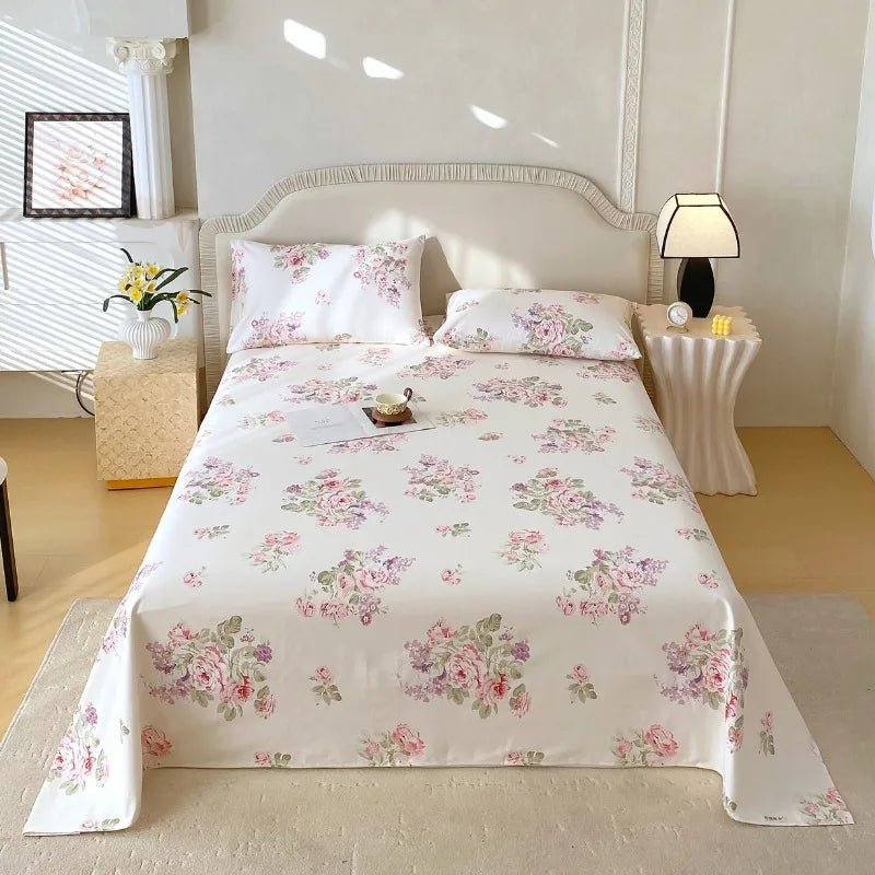 SaneShoppe-New Spring and Summer Simple Printing Bed Sheet Set