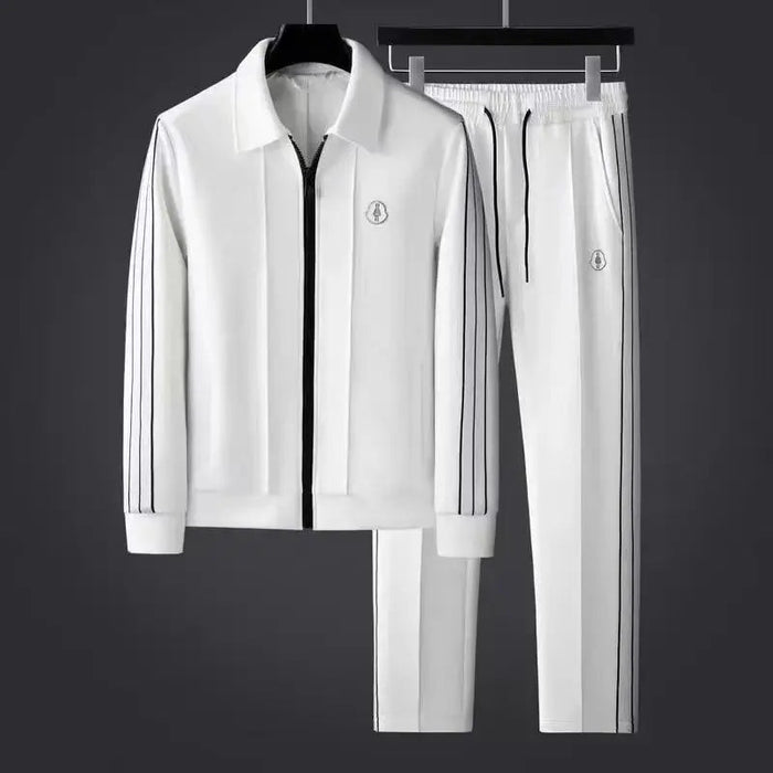 SaneShoppe - Spring Autumn New Trendy Sports Jacket And Pants Two Piece Set Men Fashionable Casual Sweatpants Sportswear Set
