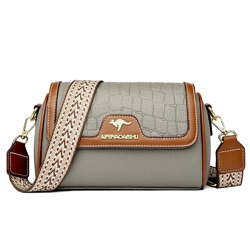 SaneShoppe - Stone Pu Leather Shoulder Hand Bag for Women Mom Purse Fashion Mother's Crossbody Bag Underarm Bag Small Square Satchel Handbag