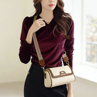 SaneShoppe - Stone Pu Leather Shoulder Hand Bag for Women Mom Purse Fashion Mother's Crossbody Bag Underarm Bag Small Square Satchel Handbag